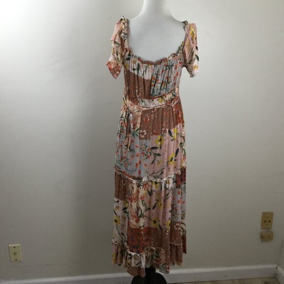 Mainstrip Tiered Rayon Maxi Dress m - Picture 5 of 9